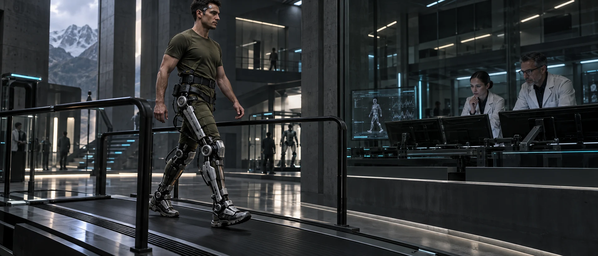 Essai d’exosquelette en laboratoire